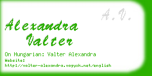 alexandra valter business card